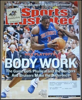 9/05/2005 Sports Illustrated Ben Wallace Detroit Pistons Kentucky Derby Marlins - Imagem 1 de 4