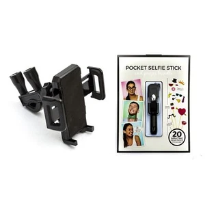 GPS PCA Mobile Phone Holder Bicycle Bike Handlebar Mount & Selfie Stick Bundle - Picture 1 of 12