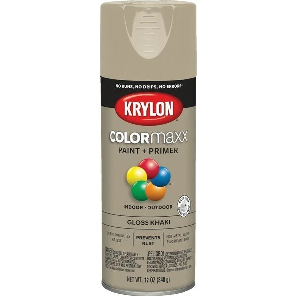 12-Krylon ColorMaxx 12 OZ Pintura en aerosol brillante, caqui modelo: K05526007 Foto 1 de 1