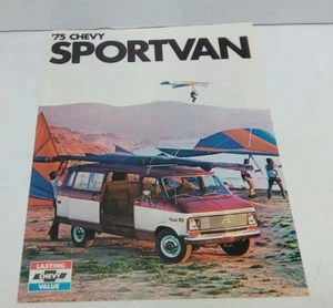 1975 CHEVROLET SPORT CHEVY VAN TRUCK SHOWROOM PROSPEKT GM ORIGINAL - Bild 1 von 3