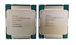 Lot of 2 Intel Xeon E5-2640 V3 SR205 2.60GHz 8-Core 20MB LGA2011-3 CPU Processor - Picture 1 of 1