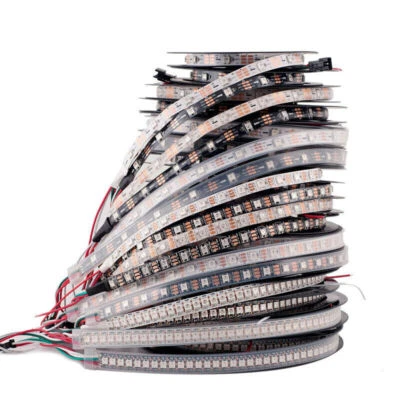 WS2812B LED Strip Lights 30/60/144LEDs/M 5050 RGB IC Individual Addressable DC5V - Image 1 of 4