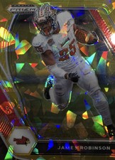 2021 Panini Prizm Draft Picks James Robinson Gold Cracked Ice Prizm #86 NMMT