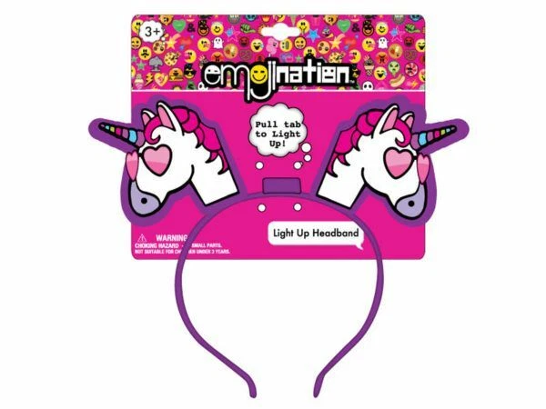 Emojination Light Up Unicorn Headband Kids Girls Unisex Fashion Accessory NEW - Image 1 of 1