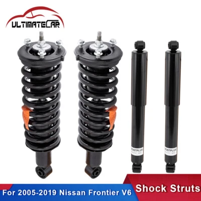 Set 4 Front+Rear Complete Strut Shock Absorbers For 2005-2019 Nissan Frontier V6 Foto 1 de 4