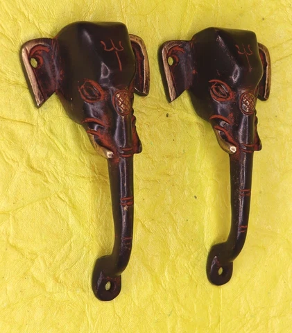 Elephant Pair Shape Window Drawer Pull Knob Vintage Style Handmade Door Handles Cover