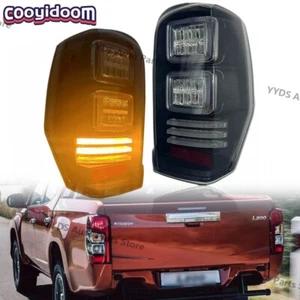 1 Pair Black Trim LED Tail Light Lamp For Mitsubishi L200 Triton 2019-2024 - Picture 1 of 12