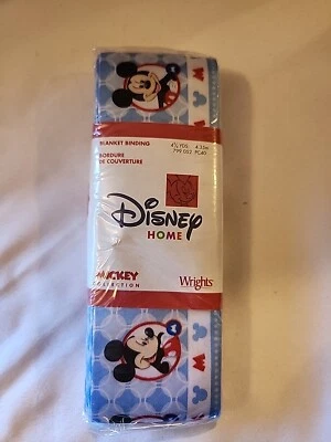 Nueva Encuadernación Manta Disney Mickey Mouse 4 3/4 Yardas Borde 2" Borde EE. UU. Foto 1 de 3