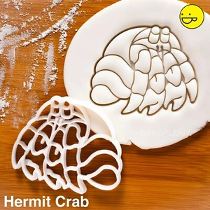 Hermit Crab cookie cutter | nautical shell beach wedding party ocean mermaid - Picture 1 of 6