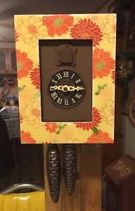Vintage Rare  Flowers Cuckoo Clock        Germany