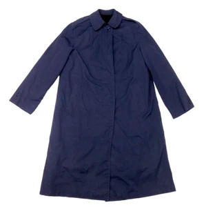 Vietnam US Air Force Raincoat Womens 8 Long Lined Dress Blue Trench Coat Uniform - Picture 1 of 8