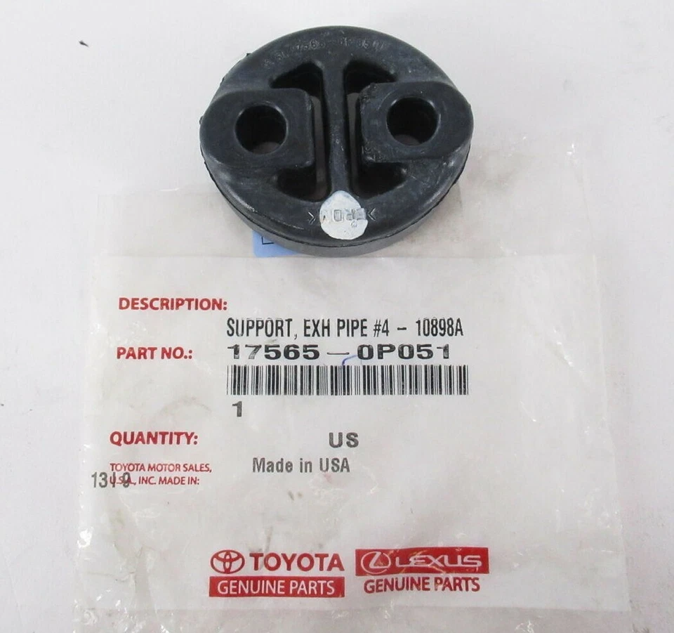 Soporte de suspensión de sistema de escape genuino OEM Toyota Lexus 17565-0P051 Foto 1 de 3