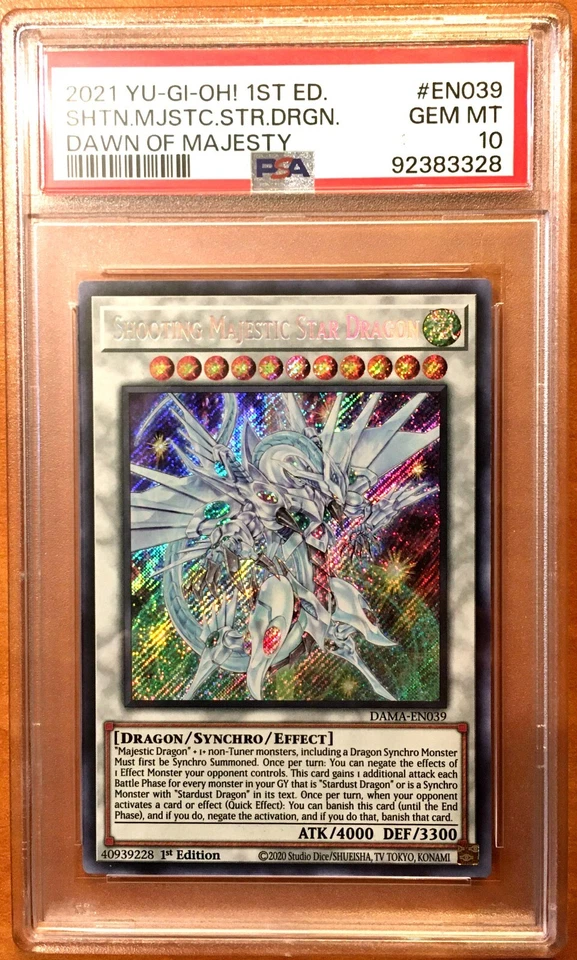 PSA 10 Yugioh Shooting Majestic Star Dragon 1st Edition - Secret Rare Gem Mint - Image 1 of 1