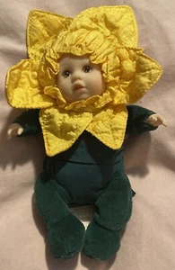 2010 Unimax Toys Adorable Anne Geddes Sunflower Baby Doll 8" - Picture 1 of 8