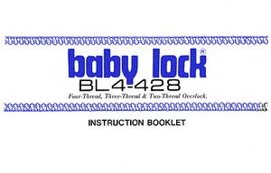 INSTRUCTION MANUAL FOR BABY LOCK BL4-428 SERGER (by Juki) * on CD - Picture 1 of 3