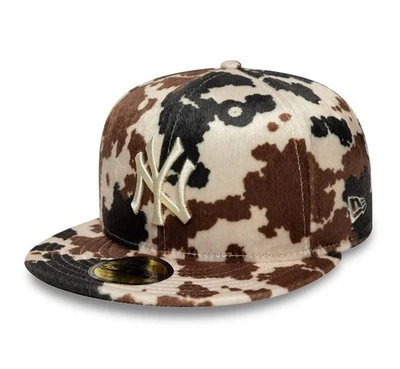 NEW ERA 59 Fifty Animal Print Vaca New York Yankees Negro x Marrón x Marfil Foto 1 de 4