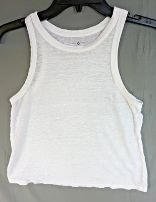 Camiseta sin mangas Lou & gris blanca 100 % lino talla XS Foto 1 de 4