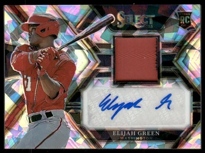 2023 Panini Select - Signatures Elijah Green #S-EG Cracked Ice Prizm /23  - Image 1 of 2