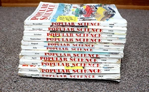 1954 POPULAR SCIENCE MAGAZINES 11-ISSUES OF 1954 - Picture 1 of 2