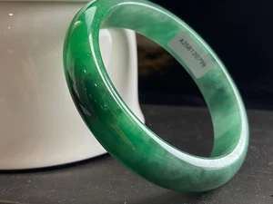Pulsera de jadeíta birmana verde hielo AAA grado natural certificado 59 mm 0798 - Imagen 1 de 10