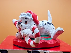 Vintage Disney Store 101 Dalmatians Christmas Stocking Holder Dog Candy Cane - Picture 1 of 6
