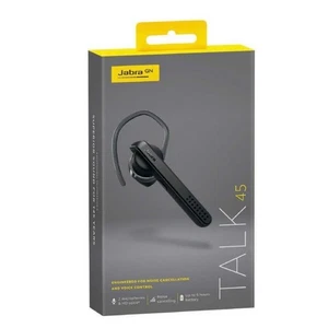 Jabra Talk 45 Bluetooth Headset HD Voice Noise Cancellation Hands-Free Black F/S - Picture 1 of 2