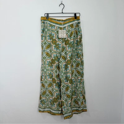Pantalón Alto Hippie Boho Estampado Geométrico Floral Talla Grande NUEVO Foto 1 de 4