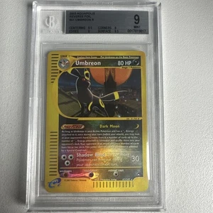 Umbreon Reverse Foil Rare Aquapolis 41/147 Beckett 9 WOTC Vintage Pokemon - Picture 1 of 14