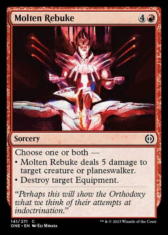 x4 Molten Rebuke - Phyrexia: All Will Be One - NM - MTG - Image 1 of 1