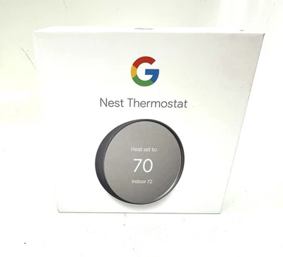 New Google Nest Thermostat Smart Thermostat Charcoal. - Image 1 of 2