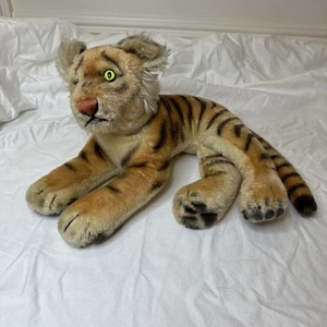 "Tigre acostado Steiff mediano 13"" largo excelente mohair vintage años 60" - Imagen 1 de 6