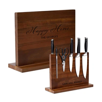 Personalized double-sided magnetic knife holder magnetic knife storage rack gift - Image 1 of 4
