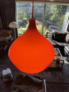 Vintage 1960s Holmegaard Cased Orange Glass Shade - Great Shape - Picture 1 of 24