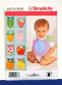 Simplicity sewing pattern #2273 - Baby Bibs - open but not used, uncut patterns - Picture 1 of 1