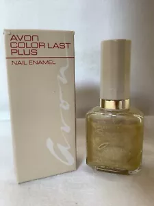 Esmalte de uñas vintage Avon Color Fast Plus dorado escarcha - Imagen 1 de 5