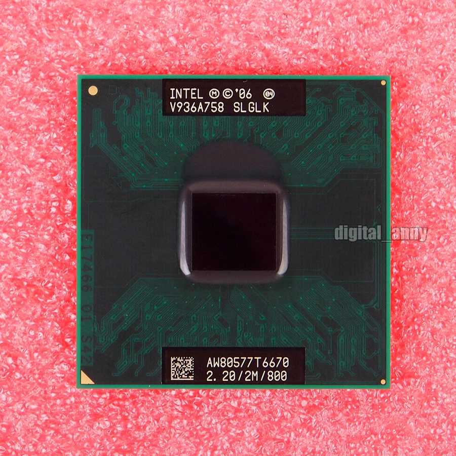 For Intel Core 2 Duo T6670 2.2 GHz Dual-Core CPU Processor SLGLK AW80577T6670 - Image 1 of 1