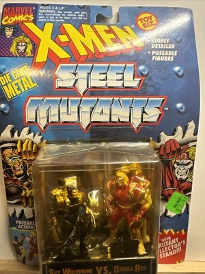 1994 X-Men Steel Mutants Spy Wolverine vs Omega Red Toy Biz Metal Action Figures - Image 1 of 4