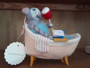 NEW Anthropologie Felted Cat In Bath Gift