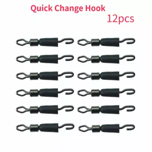 12 x Quick Change Hook Length Link Swivels Connectors Float Feeder Fishing - Picture 1 of 11