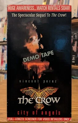 The Crow city of angels VHS Rare Promo Screener 1996 Action Horror Vincent Perez Foto 1 de 4