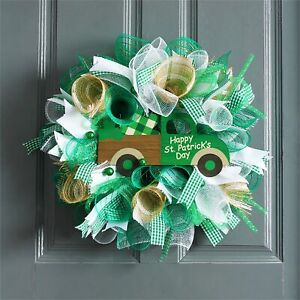 Wreath Aesthetic Inspired Eye-catching St Patricks Day Door Wreath Long Lasting