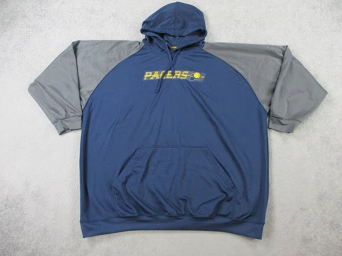 Indiana Pacers Sweater Mens 5X Blue Gray Colorblock Hoodie NBA Basketball Big Cover