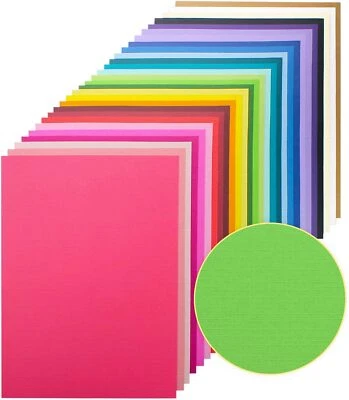 60 Sheets Textured Colorful Card Stock 28 Multicolor Cardstock 250 gsm Faint Tex Foto 1 de 4