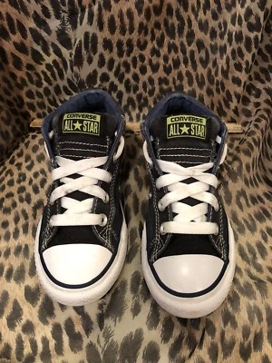 Converse All Star Niños Talla 1 EE. UU. Negro Denim Lona Zapatos Informales Junior Foto 1 de 4