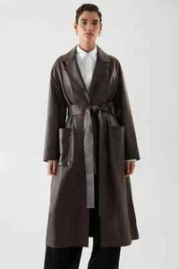 CLASSIC New Women's Brown Trench Coat 100% Soft Lambskin Causal Out Wear Coat - Picture 1 of 8