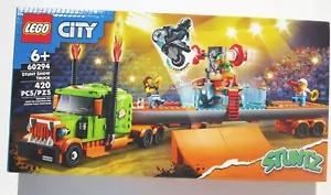 Lego City Stunt Show Truck 60294 Set 420 Pezzi NUOVO 2021 USA Taglia Media - Foto 1 di 4