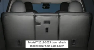 Black Rear Seat Back Cover for Tesla Model Y (2019-2025) - Picture 1 of 8