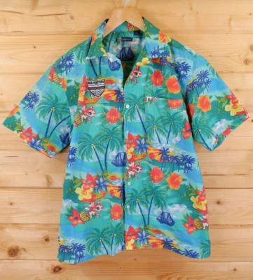 Blue Generation Hawaiian Tropical Floral Surf Holiday Style Shirt M - Image 1 of 4