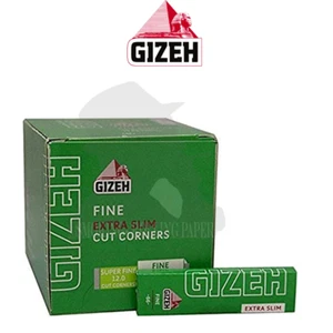 Cartine GIZEH Green Fine Extra Slim Papers 50 broszur - Zdjęcie 1 z 2