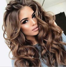 Fashion New Lady Girl Curly Brown Natural Synthetic Wavy Wigs Big Long Hair Wig